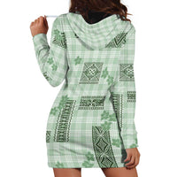 Hawaiian Quilt Tapa On Pastel Mint Palaka Motifs Hoodie Dress