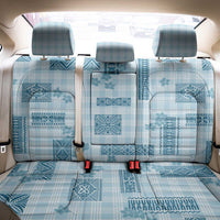 Hawaiian Quilt Tapa On Cold Blue Palaka Motifs Back Car Seat Cover