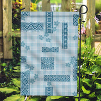 Hawaiian Quilt Tapa On Cold Blue Palaka Motifs Garden Flag