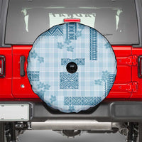 Hawaiian Quilt Tapa On Cold Blue Palaka Motifs Spare Tire Cover