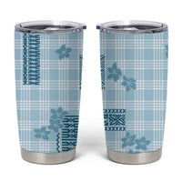 Hawaiian Quilt Tapa On Cold Blue Palaka Motifs Tumbler Cup