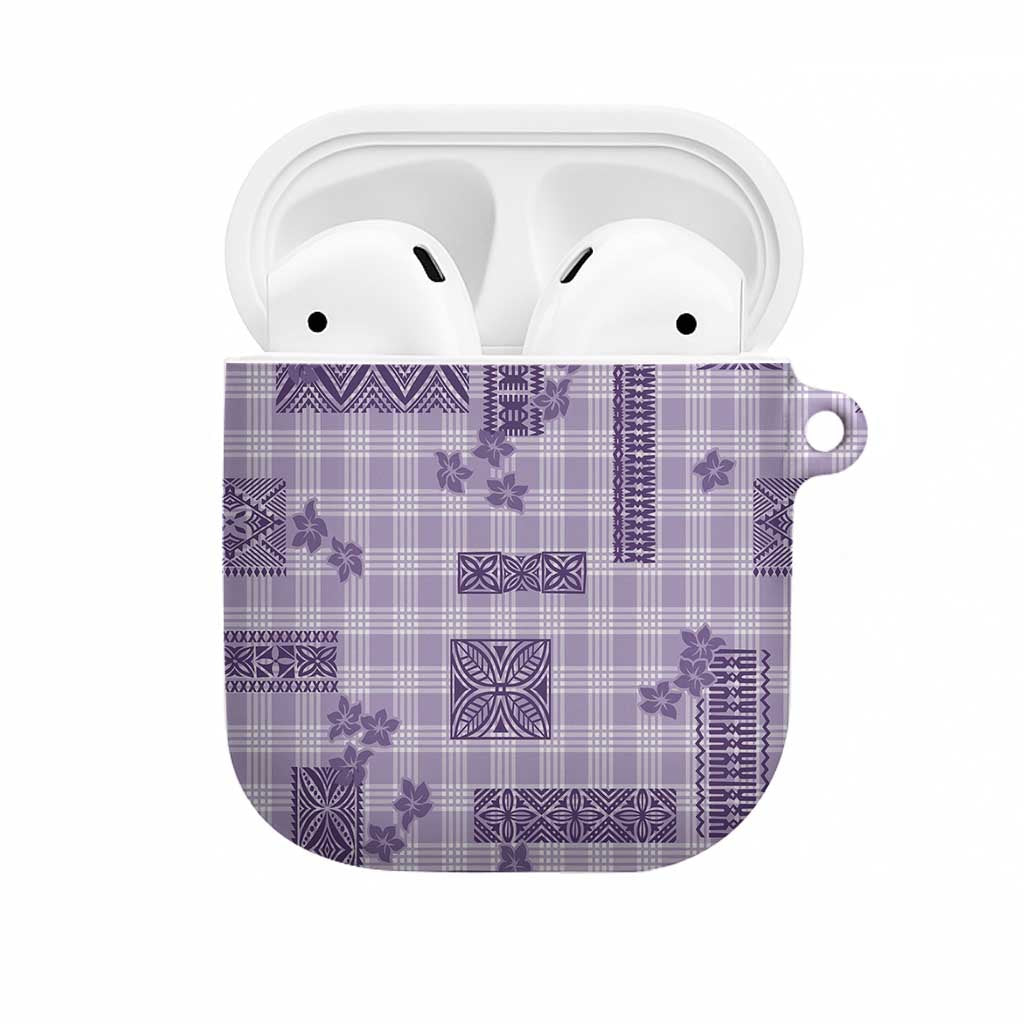 Hawaiian Quilt Tapa On Lilac Palaka Motifs AirPods Case
