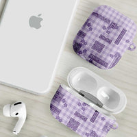 Hawaiian Quilt Tapa On Lilac Palaka Motifs AirPods Case
