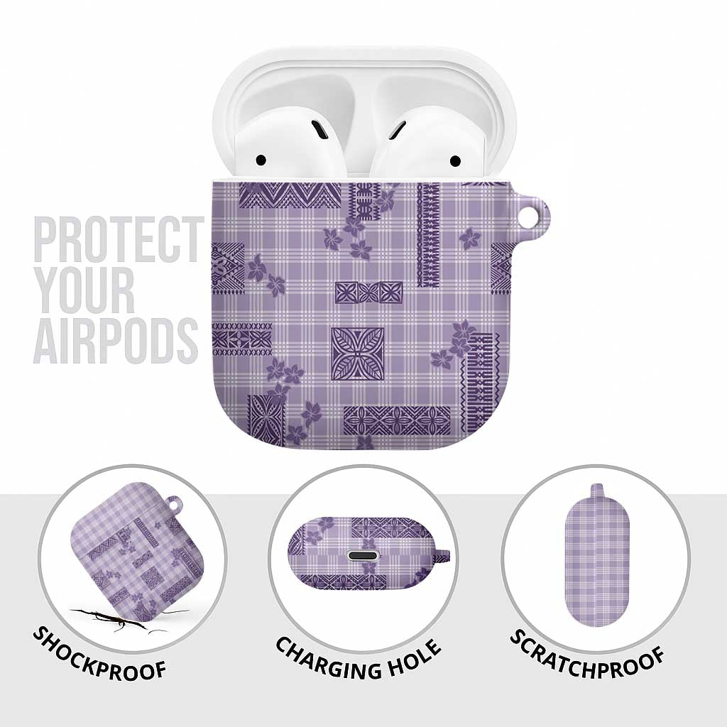 Hawaiian Quilt Tapa On Lilac Palaka Motifs AirPods Case