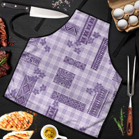 Hawaiian Quilt Tapa On Lilac Palaka Motifs Apron