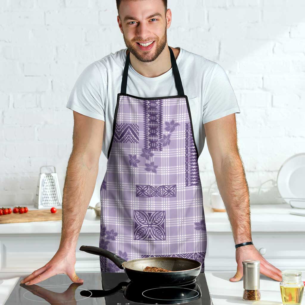 Hawaiian Quilt Tapa On Lilac Palaka Motifs Apron