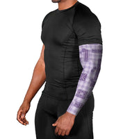 Hawaiian Quilt Tapa On Lilac Palaka Motifs Arm Sleeves