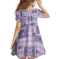 Hawaiian Quilt Tapa On Lilac Palaka Motifs Family Matching Mermaid Dress and Hawaiian Shirt LT7 - Polynesian Pride
