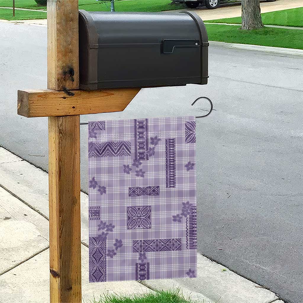 Hawaiian Quilt Tapa On Lilac Palaka Motifs Garden Flag