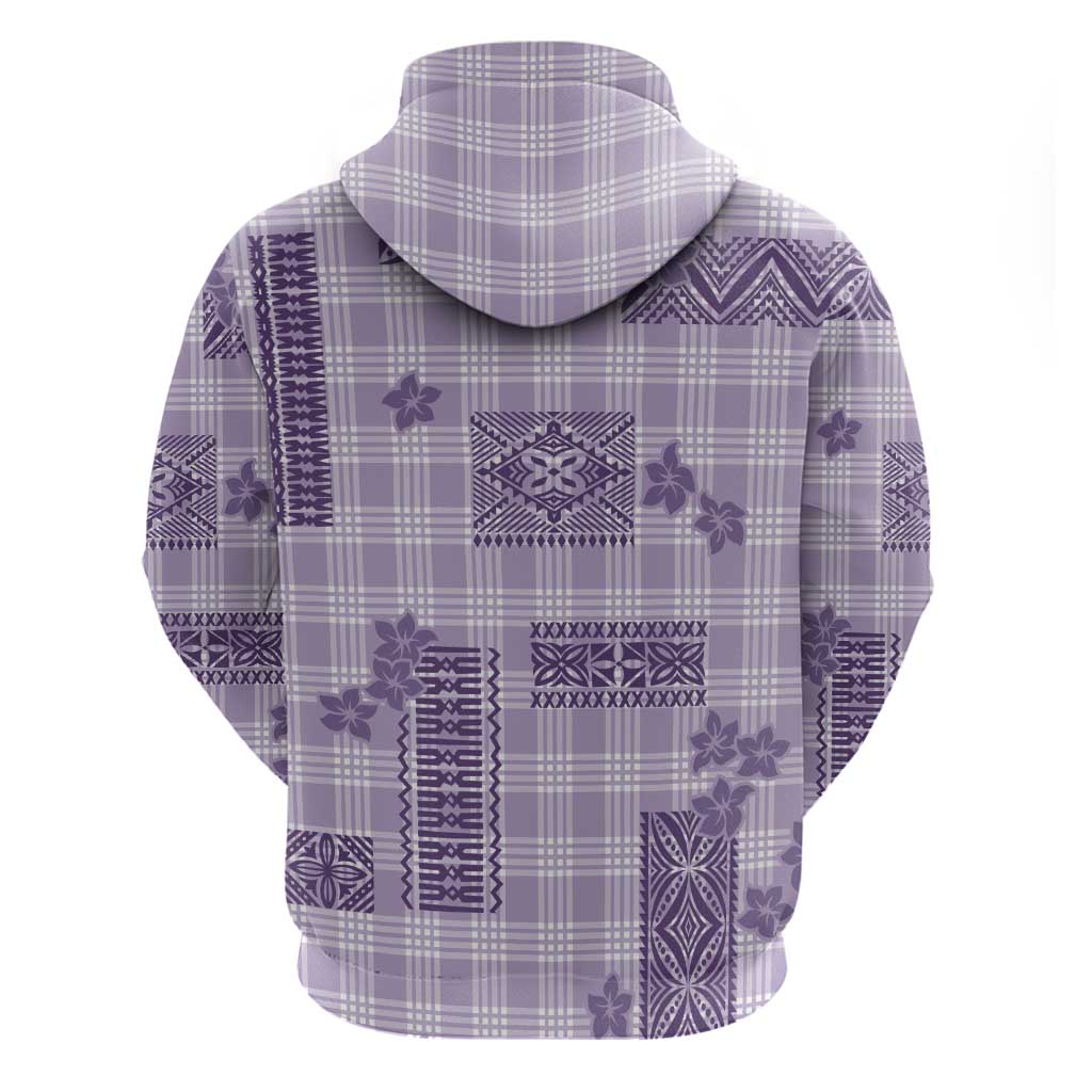 Hawaiian Quilt Tapa On Lilac Palaka Motifs Hoodie