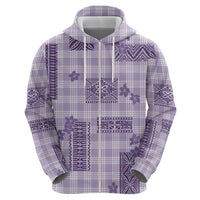Hawaiian Quilt Tapa On Lilac Palaka Motifs Hoodie