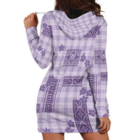 Hawaiian Quilt Tapa On Lilac Palaka Motifs Hoodie Dress
