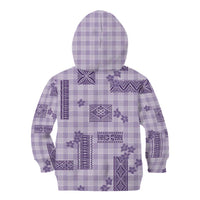 Hawaiian Quilt Tapa On Lilac Palaka Motifs Kid Hoodie