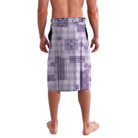 Hawaiian Quilt Tapa On Lilac Palaka Motifs Lavalava