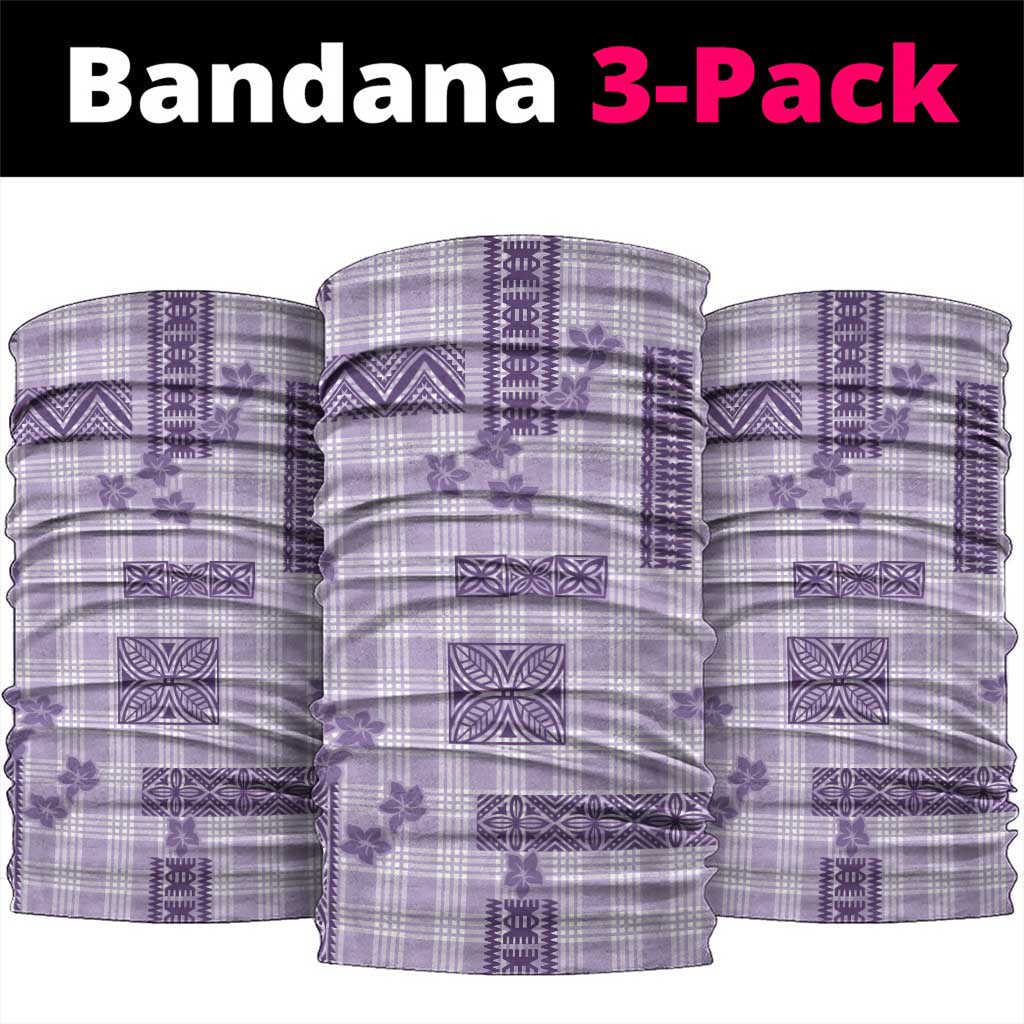 Hawaiian Quilt Tapa On Lilac Palaka Motifs Neck Gaiter