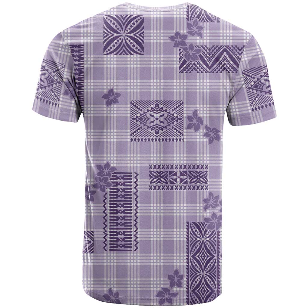 Hawaiian Quilt Tapa On Lilac Palaka Motifs T Shirt