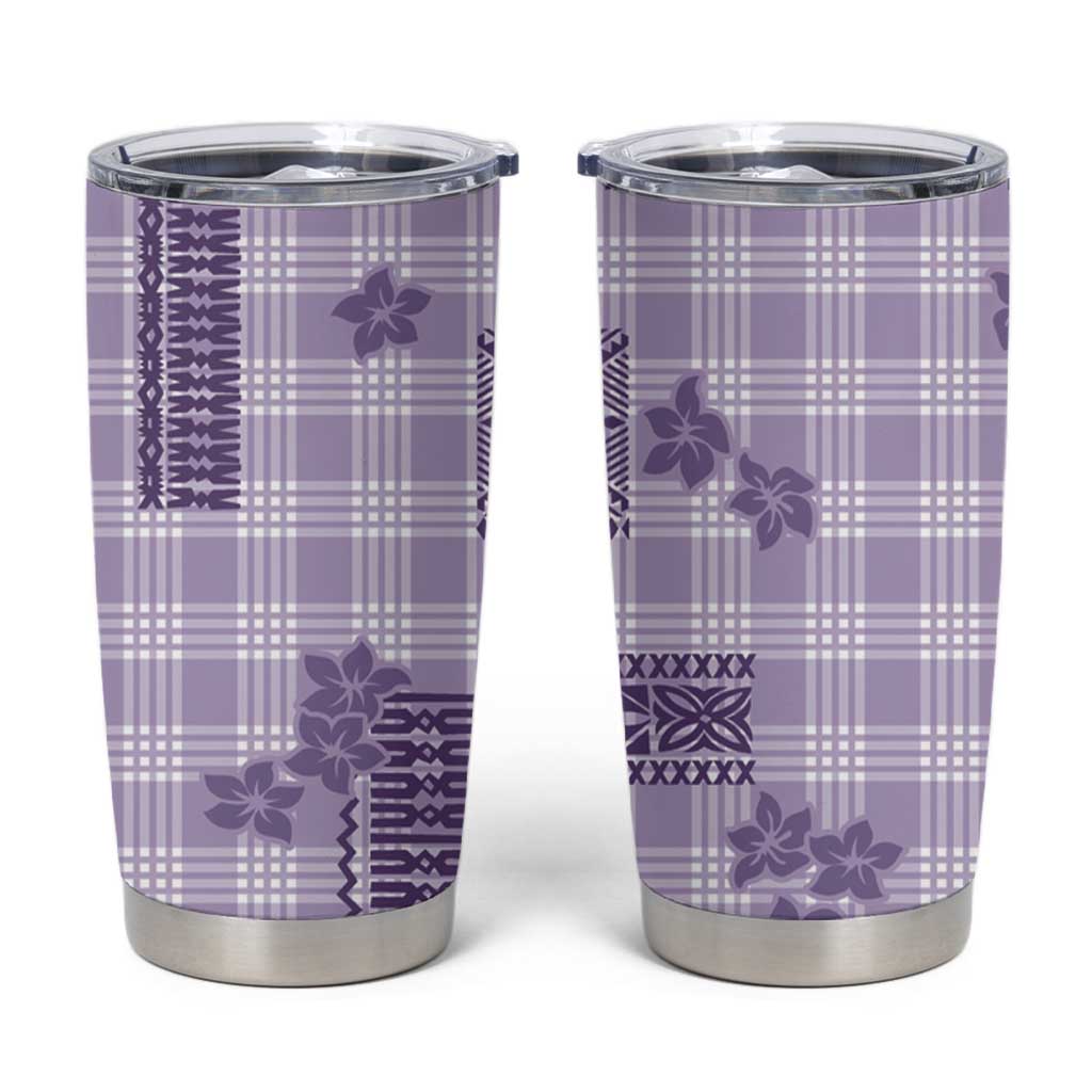 Hawaiian Quilt Tapa On Lilac Palaka Motifs Tumbler Cup