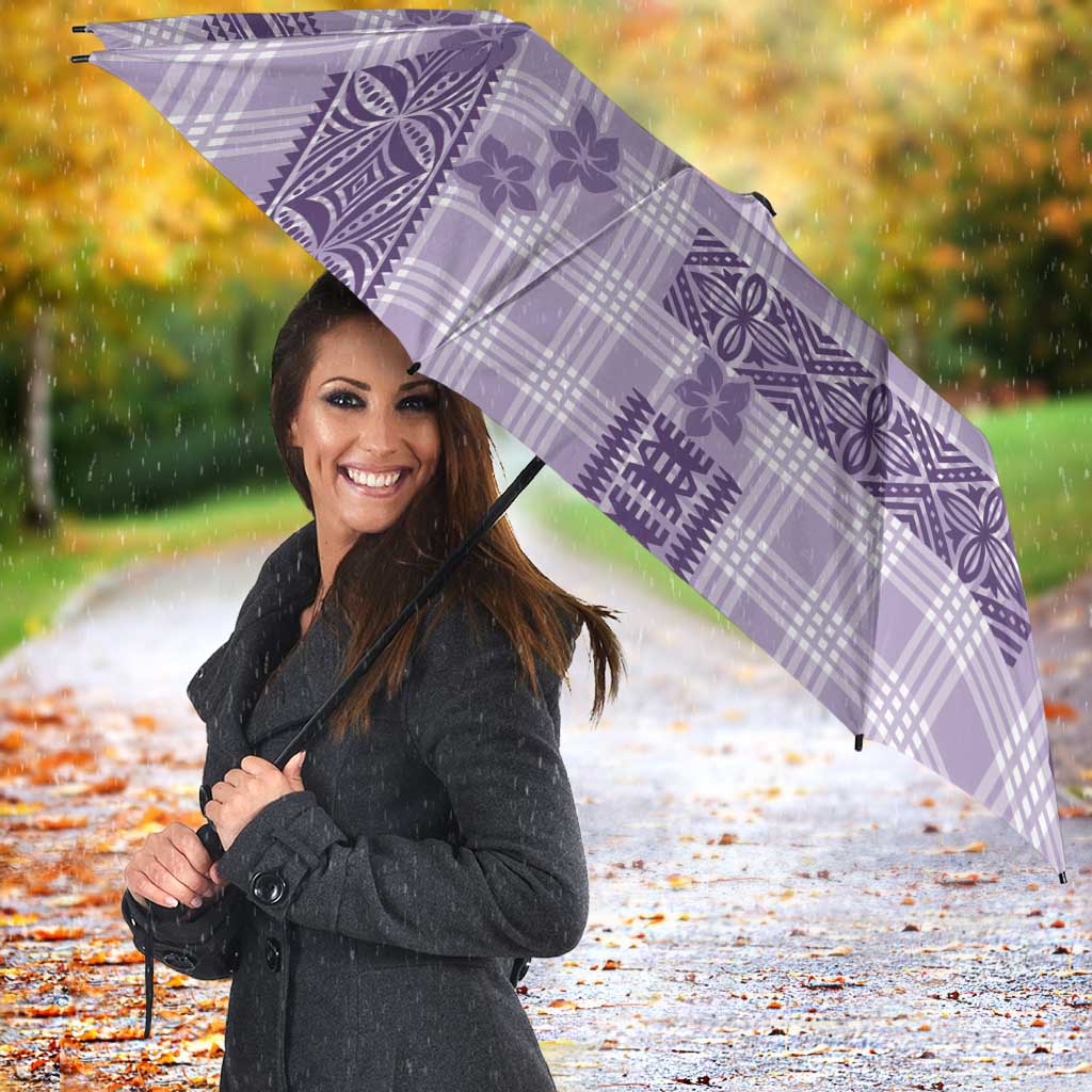 Hawaiian Quilt Tapa On Lilac Palaka Motifs Umbrella