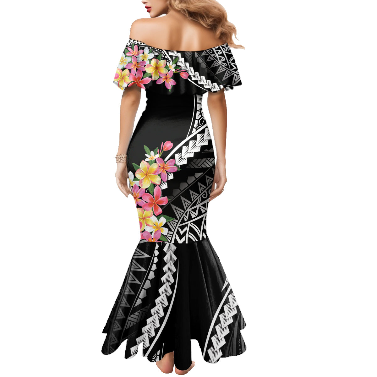 AAPI Heritage Month Family Matching Mermaid Dress and Hawaiian Shirt Kanaka Hawaii Plumeria LT7 - Polynesian Pride