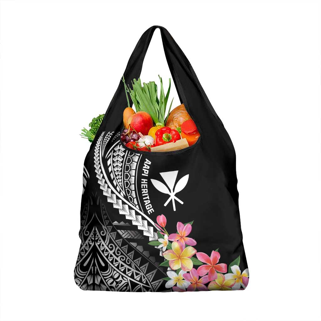 AAPI Heritage Month Grocery Bag Kanaka Hawaii Plumeria