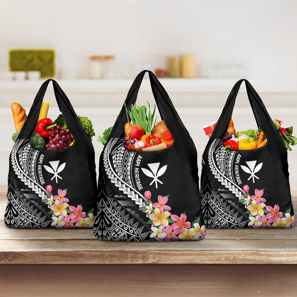 AAPI Heritage Month Grocery Bag Kanaka Hawaii Plumeria