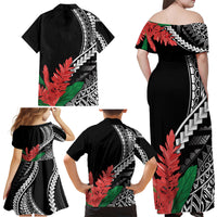 AAPI Heritage Month Family Matching Off Shoulder Maxi Dress and Hawaiian Shirt Samoa Teuila