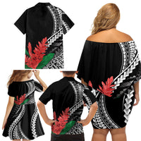 AAPI Heritage Month Family Matching Off Shoulder Short Dress and Hawaiian Shirt Samoa Teuila