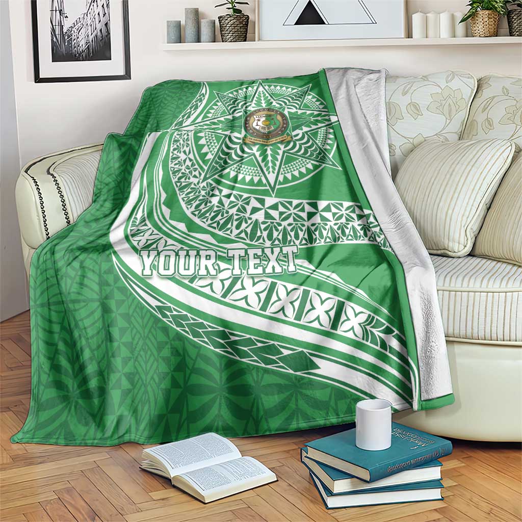 Tonga Liahona High School Personalized Blanket Ngatu Tokelaufeletoa Motifs