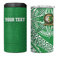 Tonga Liahona High School Personalized 4 in 1 Can Cooler Tumbler Ngatu Tokelaufeletoa Motifs