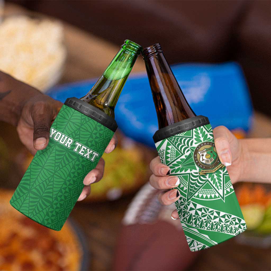 Tonga Liahona High School Personalized 4 in 1 Can Cooler Tumbler Ngatu Tokelaufeletoa Motifs