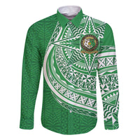 Tonga Liahona High School Personalized Family Matching Off The Shoulder Long Sleeve Dress and Hawaiian Shirt Ngatu Tokelaufeletoa Motifs