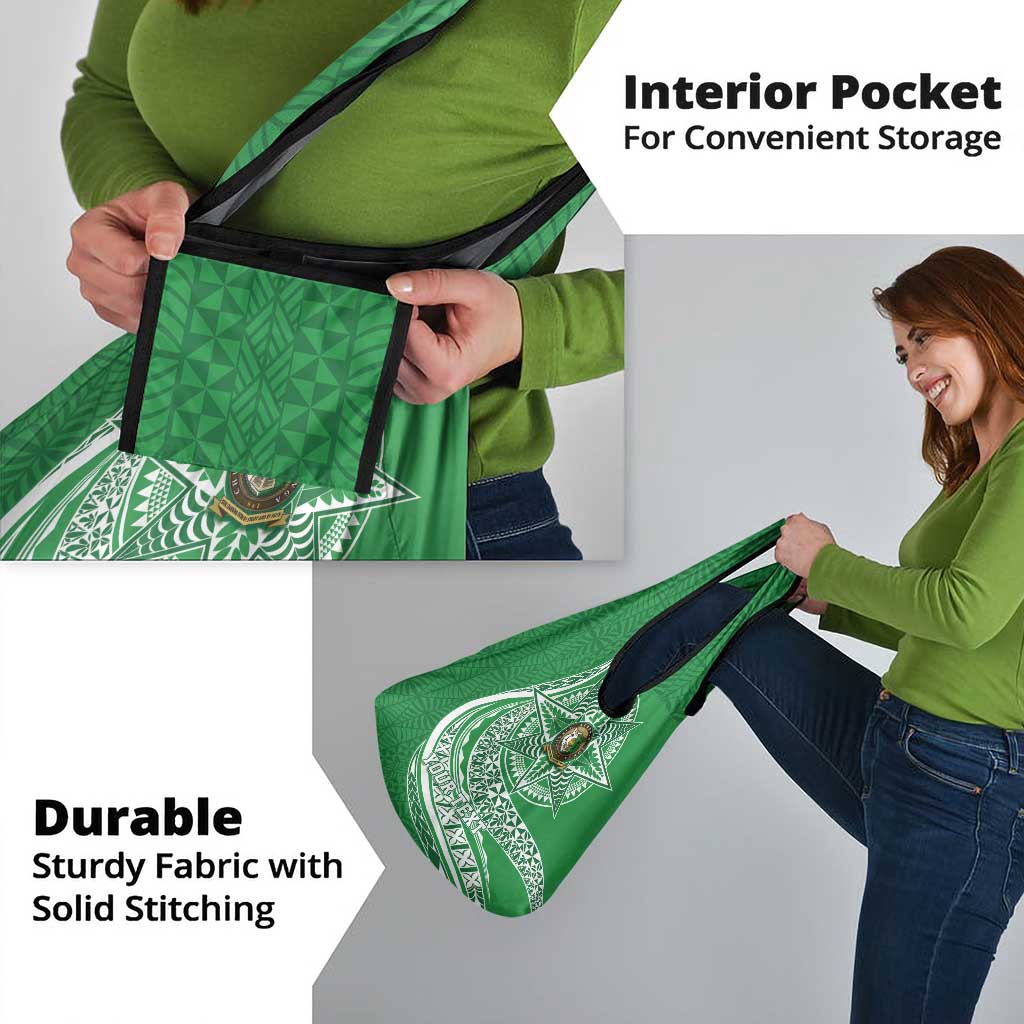 Tonga Liahona High School Personalized Grocery Bag Ngatu Tokelaufeletoa Motifs