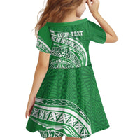 Tonga Liahona High School Personalized Kid Short Sleeve Dress Ngatu Tokelaufeletoa Motifs