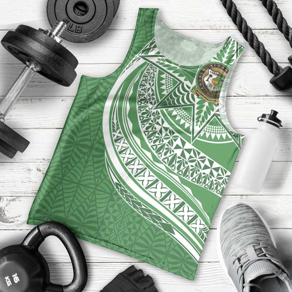 Tonga Liahona High School Personalized Men Tank Top Ngatu Tokelaufeletoa Motifs