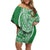 Tonga Liahona High School Personalized Off Shoulder Short Dress Ngatu Tokelaufeletoa Motifs