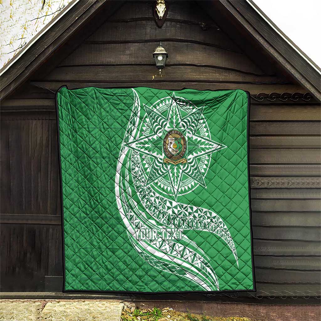 Tonga Liahona High School Personalized Quilt Ngatu Tokelaufeletoa Motifs