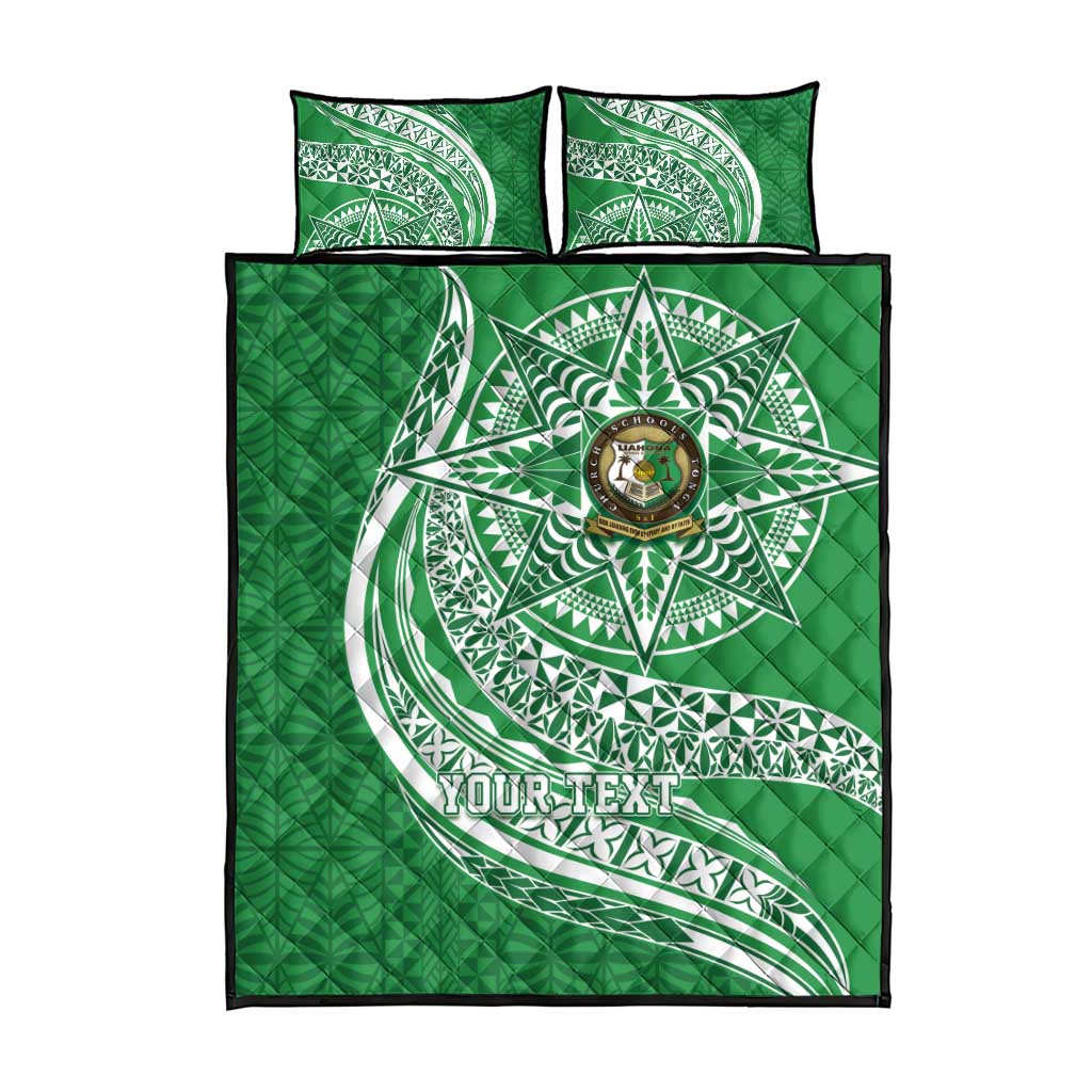Tonga Liahona High School Personalized Quilt Bed Set Ngatu Tokelaufeletoa Motifs
