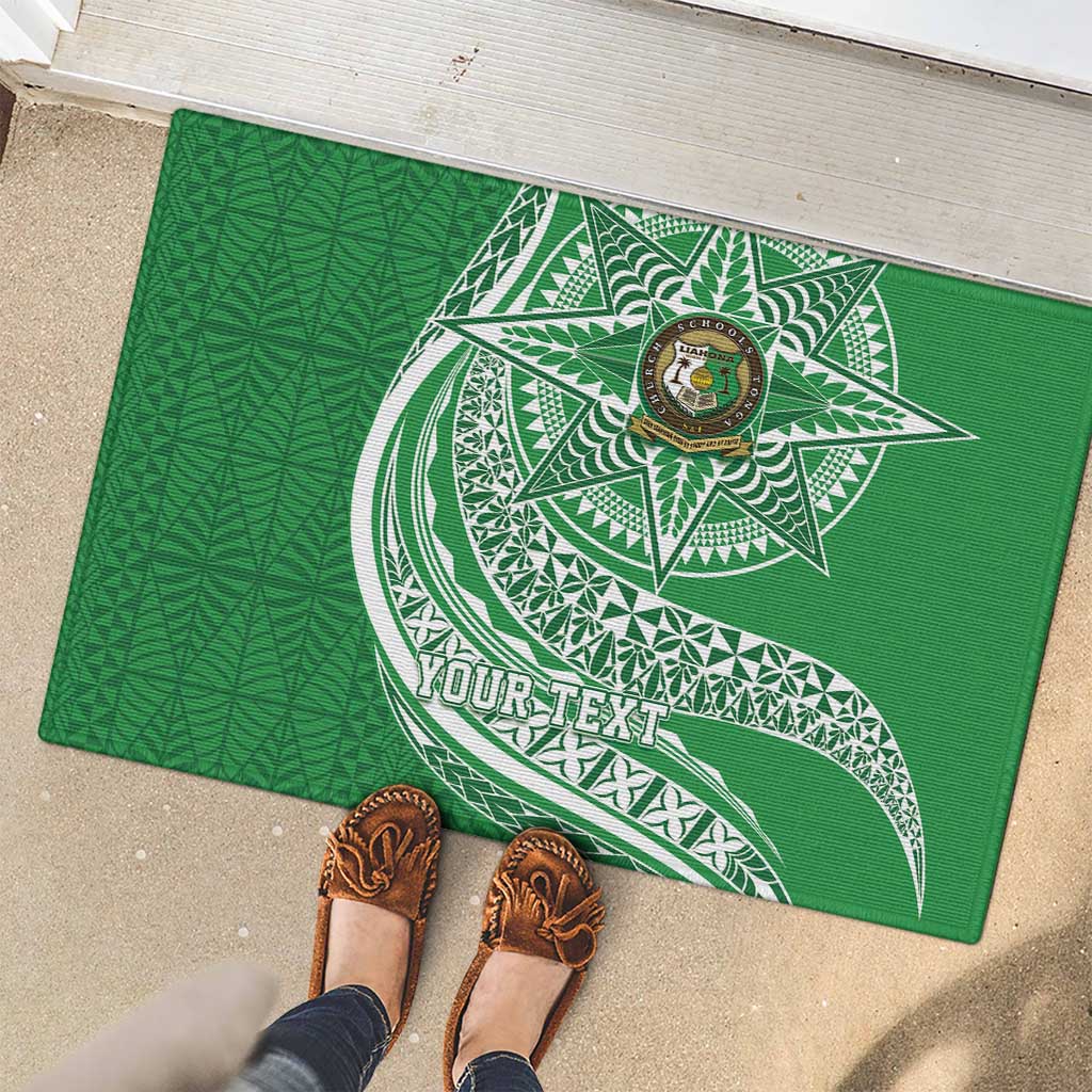 Tonga Liahona High School Personalized Rubber Doormat Ngatu Tokelaufeletoa Motifs