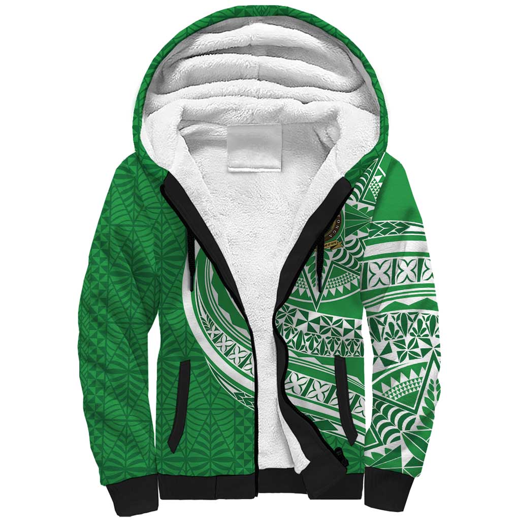 Tonga Liahona High School Personalized Sherpa Hoodie Ngatu Tokelaufeletoa Motifs