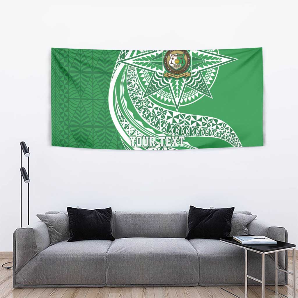 Tonga Liahona High School Personalized Tapestry Ngatu Tokelaufeletoa Motifs