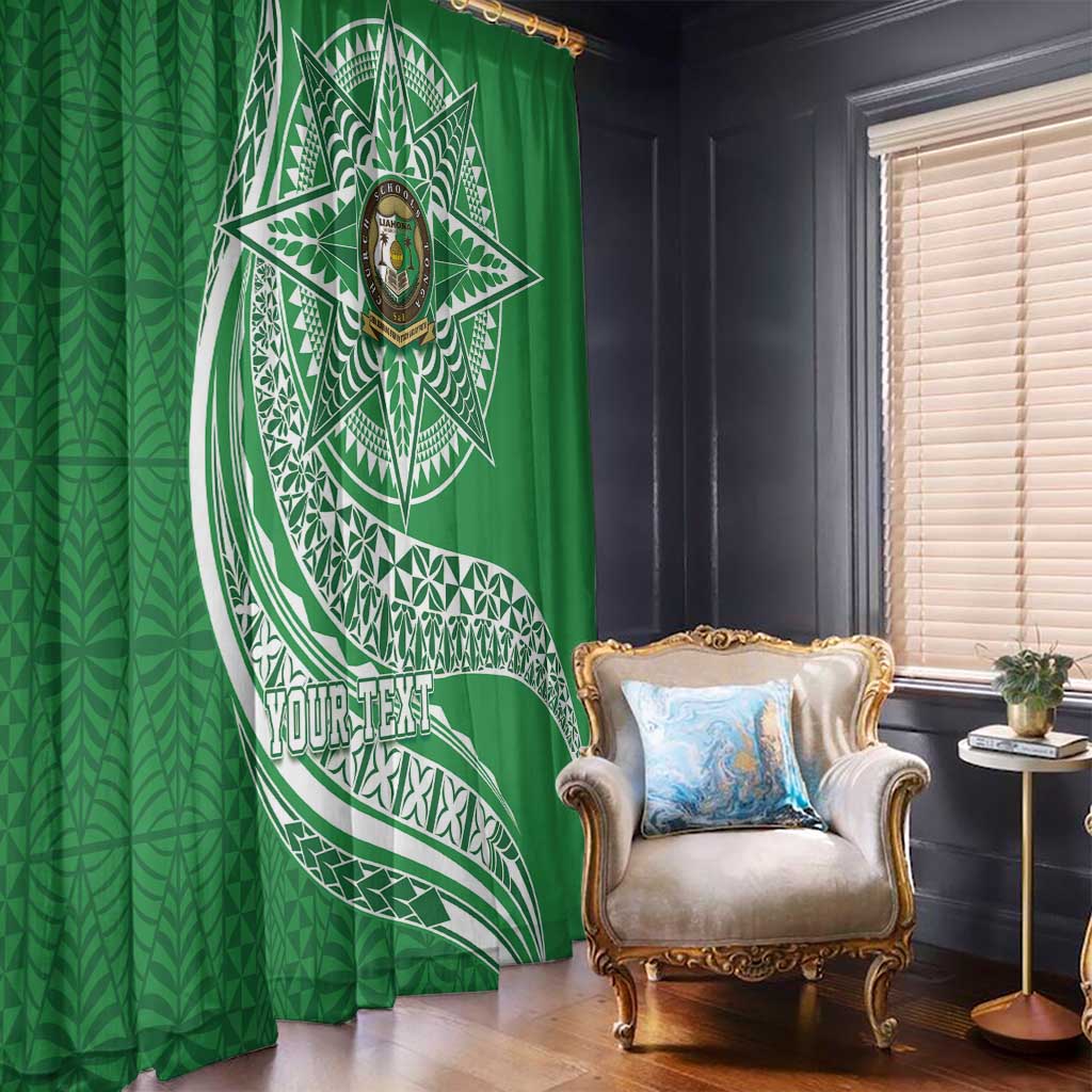 Tonga Liahona High School Personalized Window Curtain Ngatu Tokelaufeletoa Motifs