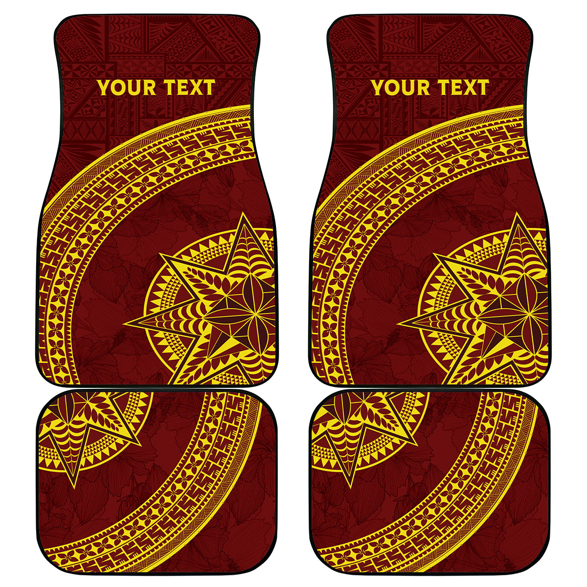 Tonga High School Car Mats THS Anniversary Ngatu Motif