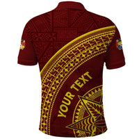 Tonga High School Polo Shirt THS Anniversary Ngatu Motif