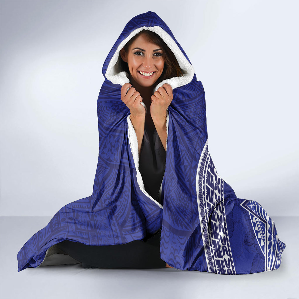 Tupou College Toloa Hooded Blanket Ngatu Tapa Mix Style LT7 - Polynesian Pride