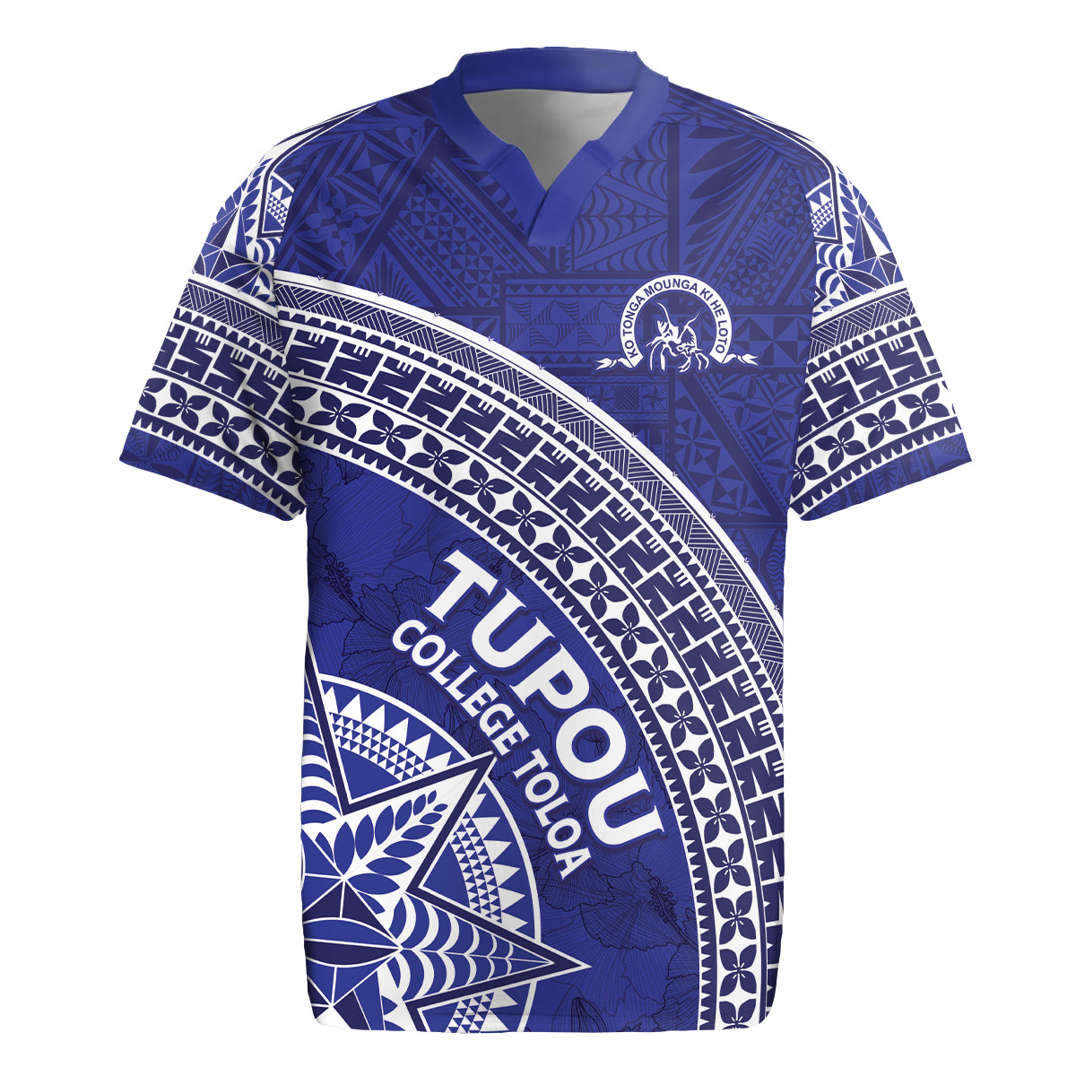 Tupou College Toloa Rugby Jersey Ngatu Tapa Mix Style