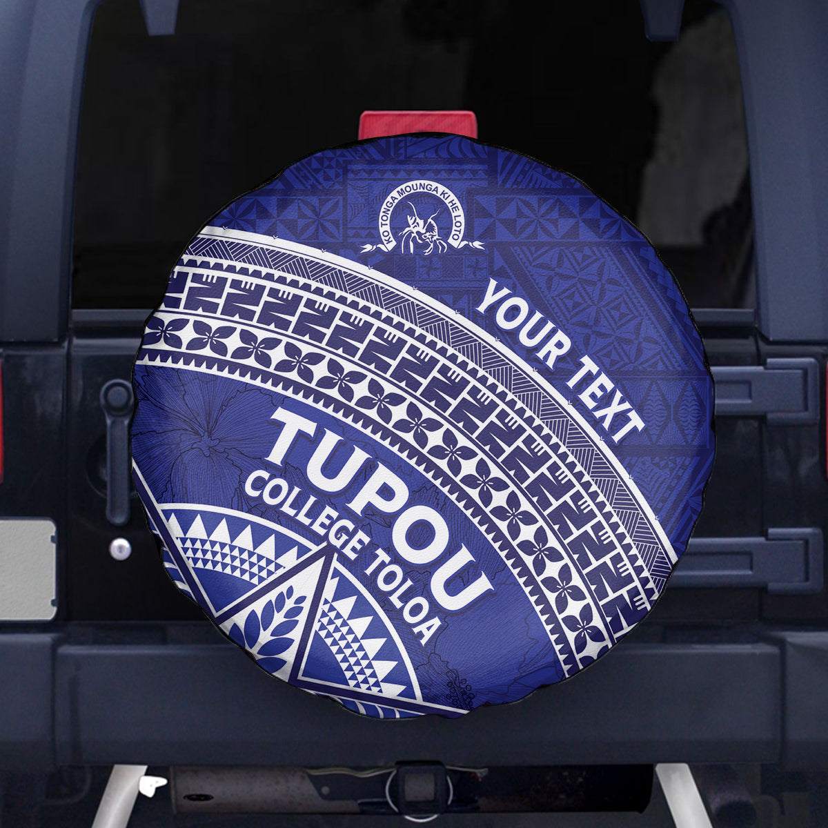 Tupou College Toloa Spare Tire Cover Ngatu Tapa Mix Style