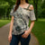 Aloha Hawaii Tapa Cross Shoulder Shirt Summer Green Hawaiian Ipu - Polynesian Pride