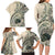 Aloha Hawaii Tapa Family Matching Long Sleeve Bodycon Dress and Hawaiian Shirt Summer Green Hawaiian Ipu - Polynesian Pride