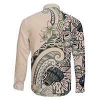 Aloha Hawaii Tapa Family Matching Long Sleeve Bodycon Dress and Hawaiian Shirt Summer Green Hawaiian Ipu LT7 - Polynesian Pride