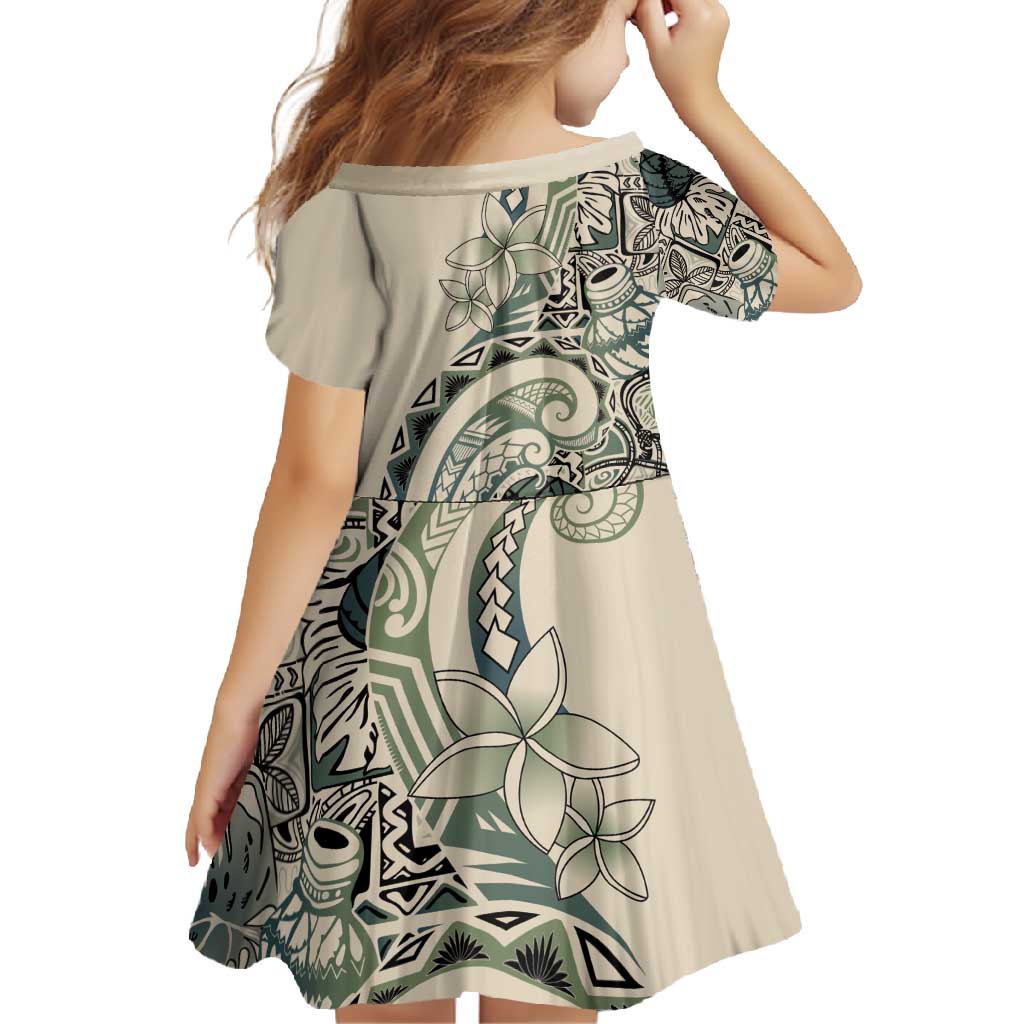 Aloha Hawaii Tapa Family Matching Tank Maxi Dress and Hawaiian Shirt Summer Green Hawaiian Ipu - Polynesian Pride